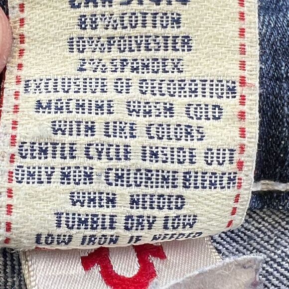 True Religion Women's Billy Stretch Low Rise Bootcut Jeans Blue Light Wash Sz 27 - Picture 4 of 8